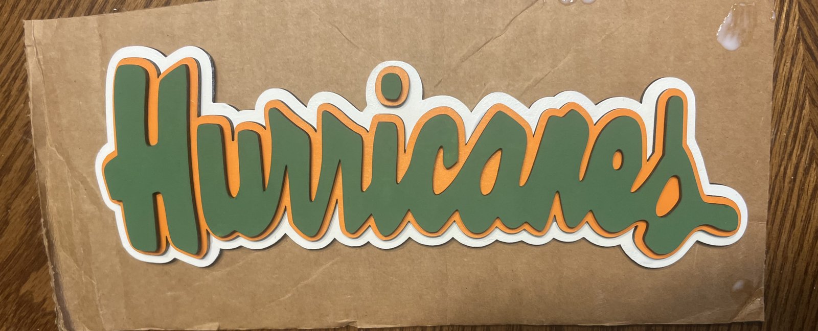 Layered Miami Sign Detail