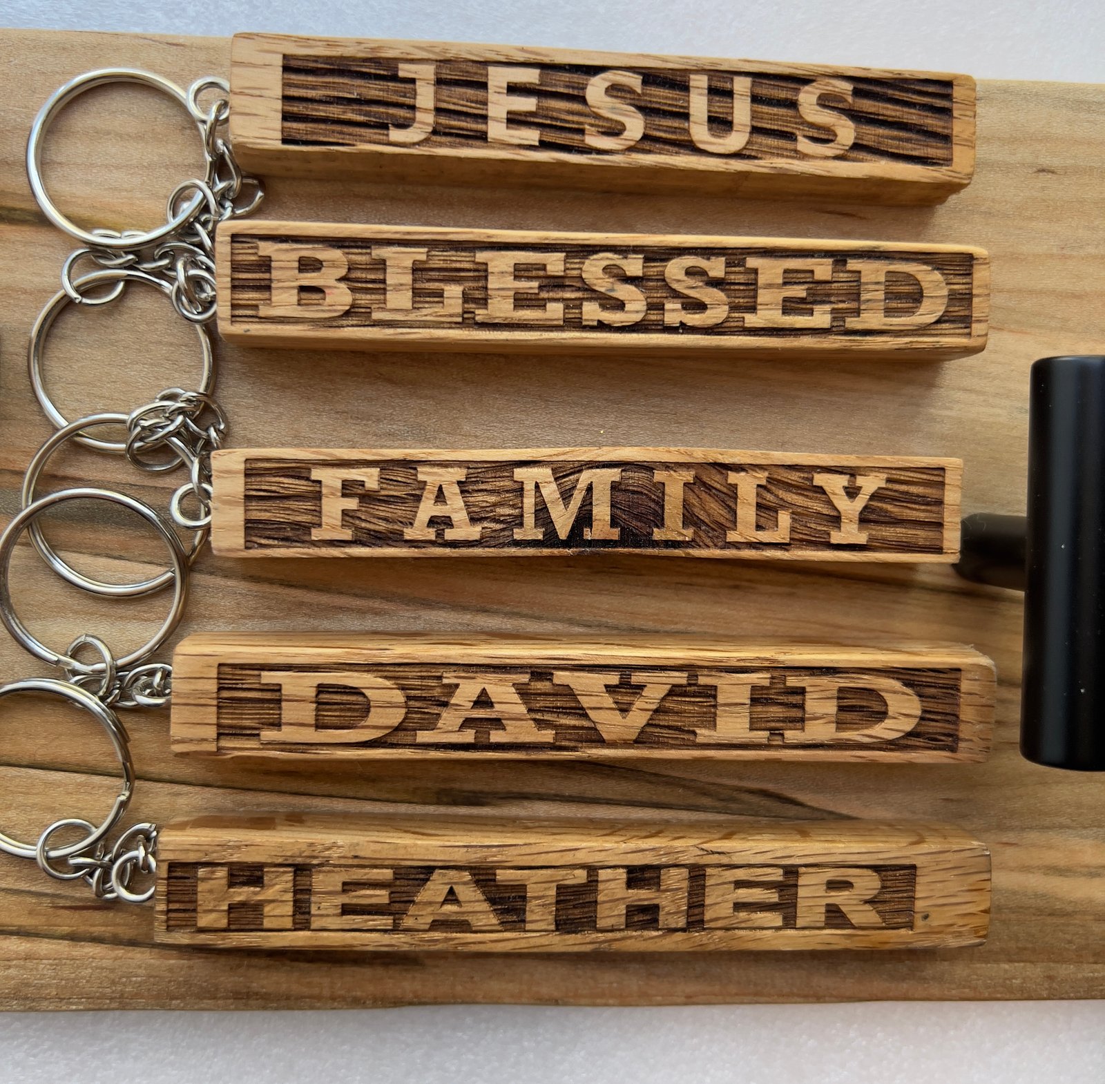 Custom Hardwood Keychains