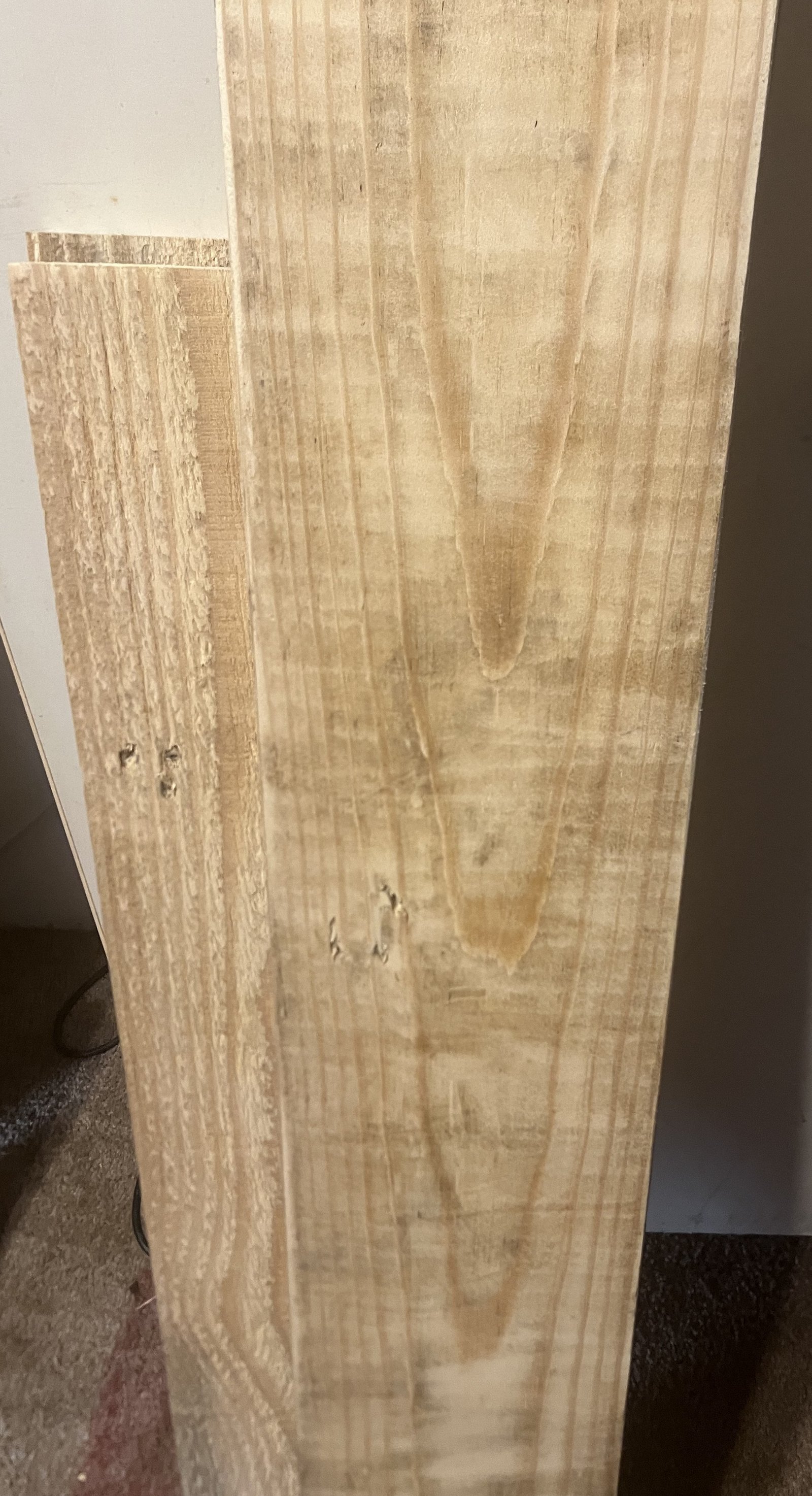 Yellow Heart Pine Shelves